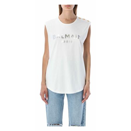 Balmain Sleeveless Tops Hvid, Dame