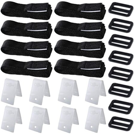 Plan pool tillbehör Nylon och självhäftande kardborre solpanelssats med