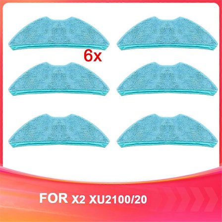 6 stk. feierobot-tilbehør mopp rengjøringsklut reservedeler