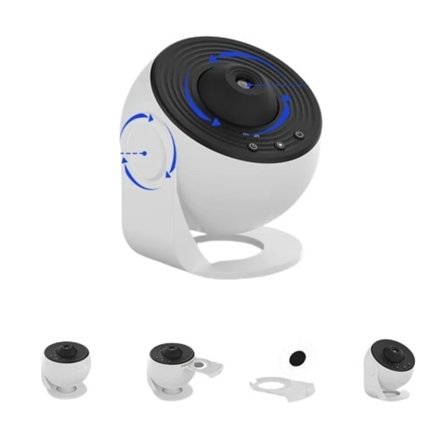 Natt Lys Galaxy Projektor Starry Sky Projector 360° Rotate Planetarium Lampe