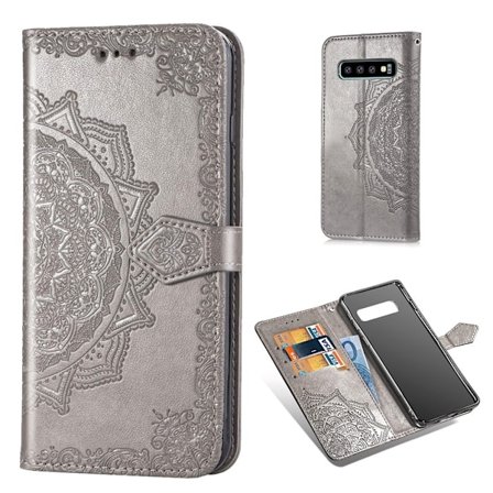 Mandala Samsung Galaxy S10 Plus Flip etui - Grå