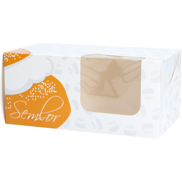 Semlekartong med vindu 180x100