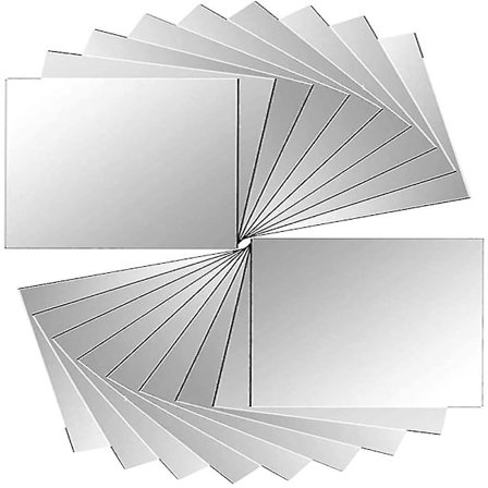 18 stk. Spejle Plastikspejl kompatibelt med skoleundervisning eller boligindretning