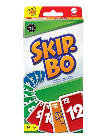 Mattel Games | Games Skip-Bo Card Game For Kids, Adults & Families, Color Blind Accessible Deck For 2 To 6 Players | ONE SIZE
