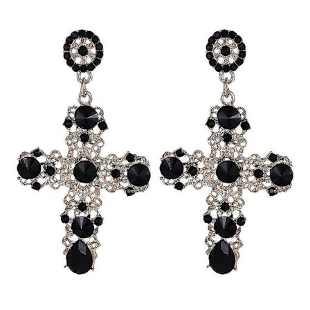 Vintage Örhängen Kors Örhängen Kvinnor Guld Kors Örhängen Kors Hängande Örhängen