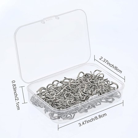 150 stycken Mini S-krokar Kopplingar Metall S-formade Krokar Hängare med DIY-hantverk Förvaringslåda Hängande Smycken, Nyckelringar & Taggar