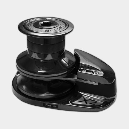 Sähköinen ankkurivinssi Lofrans X2 Drum Dark Version, 1000 W, 12 V, Ø10 mm ketjulle