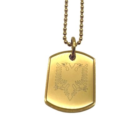 Gold-plated tray kiena e flamurit albanian eagle albania