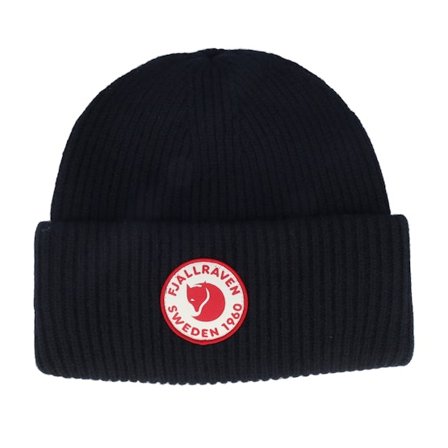 Fjällräven - Black cuff Beanie - 1960 Logo Hat Black Cuff @ Hatstore