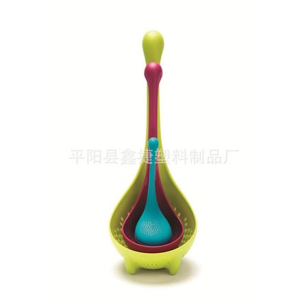 Xinjie Loch Ness Monster tredelt sæt Stor si Medium suppe ske Lille tesi