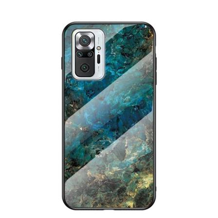 Redmi Note 10 Pro Marmorskal 9h Härdat Glas Baksida Glassback V2 Multicolor Svart/guld