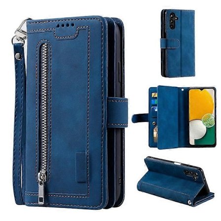 Kompatibel Kompatibel med Samsung Galaxy A26 5G Etui PU Læder Telefon Cover med Lynlås Pung 9 Kort Slots-Perfet