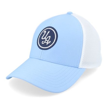 Under Armour - Blå flexfit Keps - Blitzing Mesh Sky/White Flexfit @ Hatstore