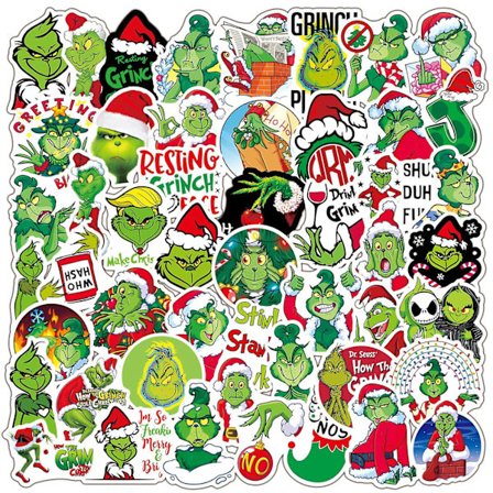 Ghyt Grinch -julkistarrat | 50 kpl | Vedenpitävä vinyylitarra