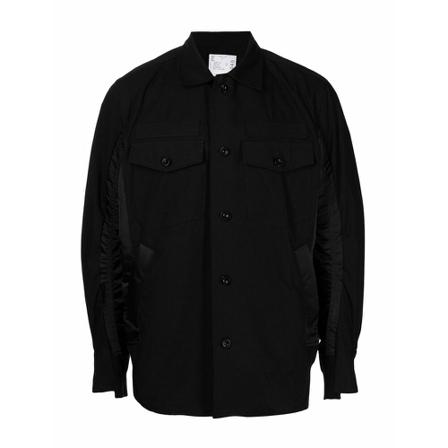 Sacai, Casual Shirts Czarny, Mężczyzna, Rozmiar: M