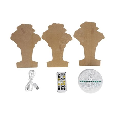 3D Rose Bordlampe med Fjernbetjening 16 Farver Dæmpbar Natlampe