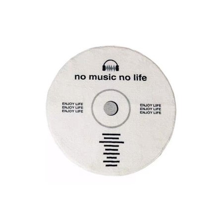 Kreativ rund CD-matta vardagsrum nordiska bokstäver mattor golvmattor sängmatta tryckt halkfri sovrumsmatta G3B2 inte soffbord, vit, 60 cm