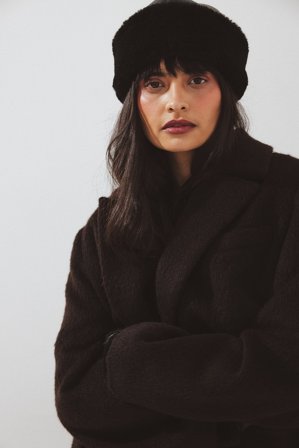 NA-KD Shearling-Hut - Hüte & Mützen - Schwarz - One Size