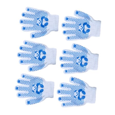 Multifunktionelle arbejdshandsker til børn, 3 par åndbare handsker i polyesterbomuld, havehandsker