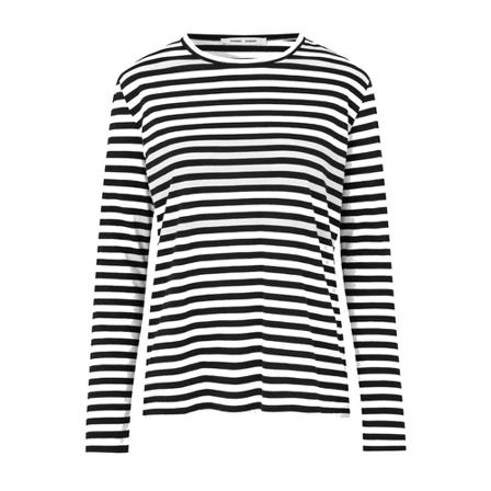 Samsøe Samsøe, Scratch patterned t-shirt Zwart, Dames, Maat:M
