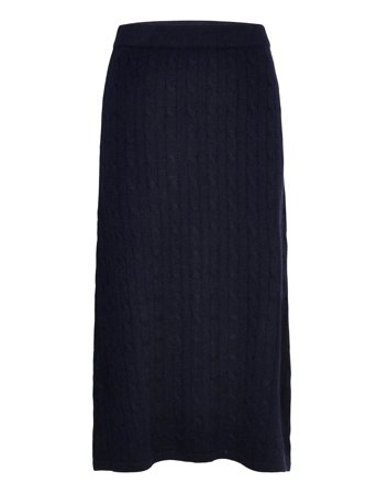 Davida Cashmere | A-Line Cable Skirt | M