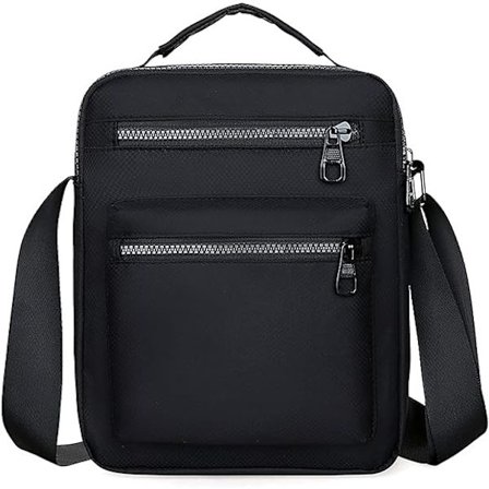 Herre Taske (Sort) Lille Herre Taske til Mænd Unisex Sikkerhed Skuldertaske