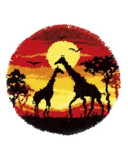 KnüpfmatteSilhouetten in der Savanne - Vervaco