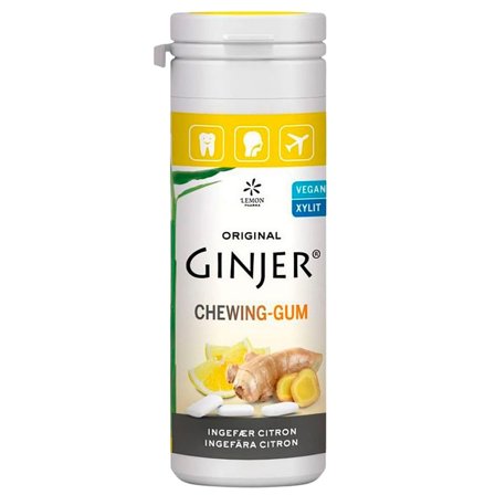 Lemon Pharma GINJER Ingefær Tyggegummi Citron, 30 g, Helse & Madvarer, Snacks, Tyggegummi