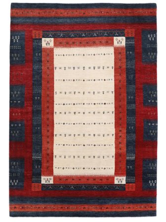 Handgeknüpft Gabbeh Loribaft 171X247 Wollteppich Schwarz/Dunkelrot