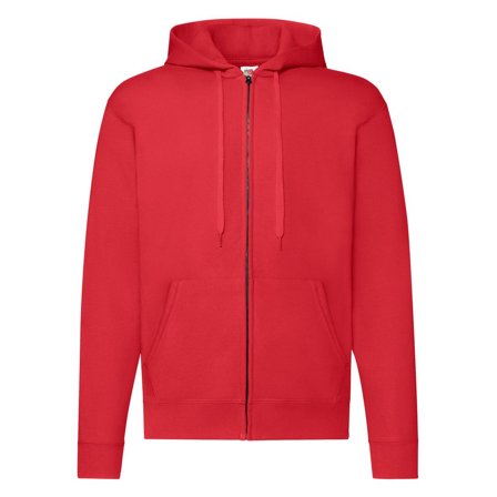 FRUIT OF THE LOOM Zip Hoodie röd S - Lyreco - Yrkeskläder - Tröjor och Sweatshirts - Zip-tröjor