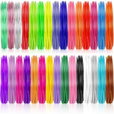 3D Pen Filament, PLA Total 150M til 3D Penne, 30 Farver, 5M 1.75MM Refill, Egnet til 3D Printpenne