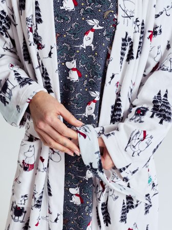 Polarn O. Pyret - Bathrobe adult Moomin - XS - S - Childrenswear - white