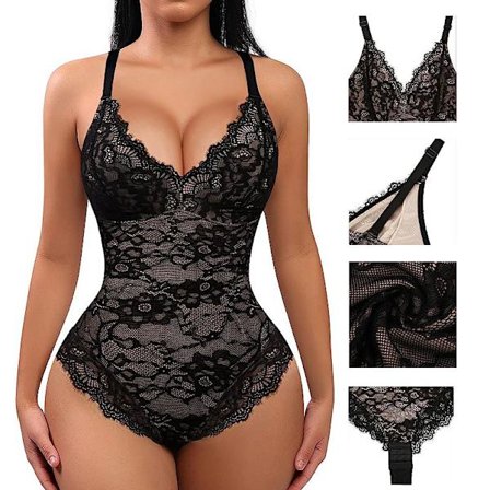 Dametights Shaper V-hals Backless Tank One Piece Body