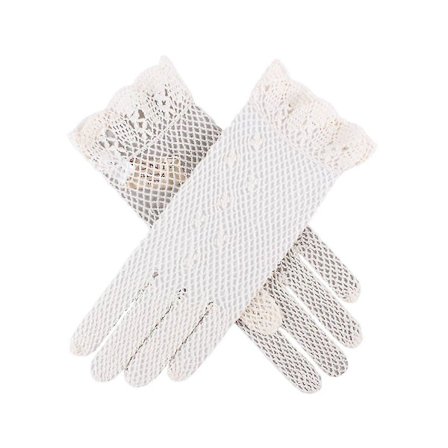 Damhandskar i bomull, virkade