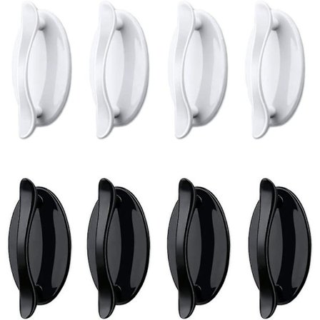 Selvklæbende Håndtag 8 Stk Selvklæbende Øjeblikkelig Dør Armlæn Stærkt Selvklæbende Håndtag Til Køleskab Skabsdør Skuffe, 2 Farver