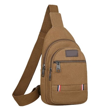 Sling Bag - Holdbar Canvas Sling Rygsæk Justerbar Rem Taske Stilful Rejse Skuldertaske til Mænd - Gratis Størrelse