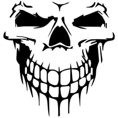 Hodeskalle vinyl klistremerke (svart)