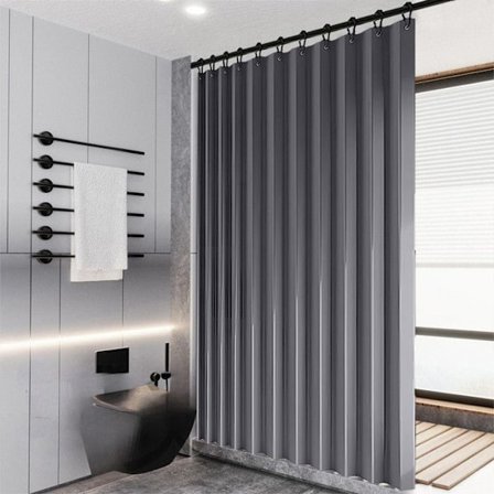 Vattentäta utomhusgardiner, plisséavdelare för dörrar, garderob, pergola, dusch, 1x, mörkgrå, 140x200cm