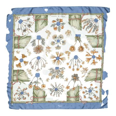 Hermès Vintage, Pre-owned Scarf Blauw, Dames, Maat:ONE Size