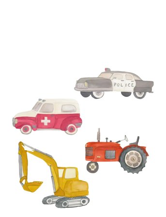 That's Mine Wallsticker Heroes On Wheels - Multi/patterned - ONE SIZE