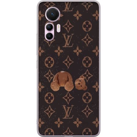 Yhteensopiva Puhelinkuori Xiaomi Xiaomi 12 Lite Ylellinen monogrammikuvio rikkinäisellä nalletaustalla pimeässä muotiestetiikassa