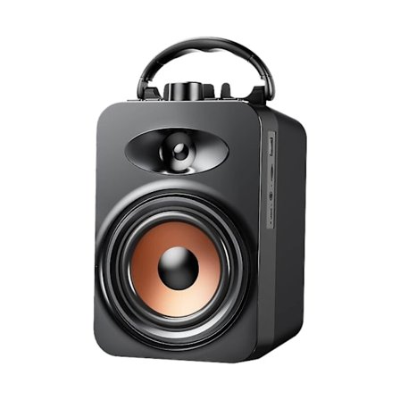 Bärbar Bluetooth-högtalare med dubbla subwooferbas, Bluetooth 5.0 trådlös högtalare stödjer FM-radio, litet stereoljudsystem för hem, fest
