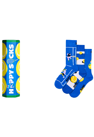 Happy Socks 3-Pack Tennis Gift Set Strumpor Unisex Blå 41-46