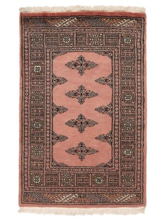 64X99 Tapis D'orient Pakistan Boukhara 2Ply Rouge Foncé/Noir (Laine, )