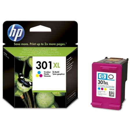 HP Bläckpatron, 301XL, CH564EE, tre färger, singelförpackning, hög kapacitet - Lyreco - Toner och bläck - Bläckpatroner - Bläckpatroner HP