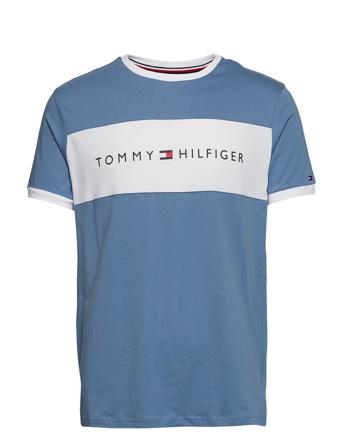Cn Ss Tee Logo Flag Underwear Night & Loungewear Pyjama Tops Blå Tommy Hilfiger