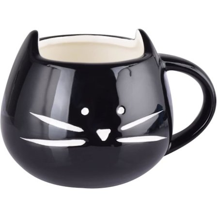 Sød Killing Keramik Kop Par Kop Porcelæn Kop Til Kaffe/te/espresso/mælk/vand (sort)