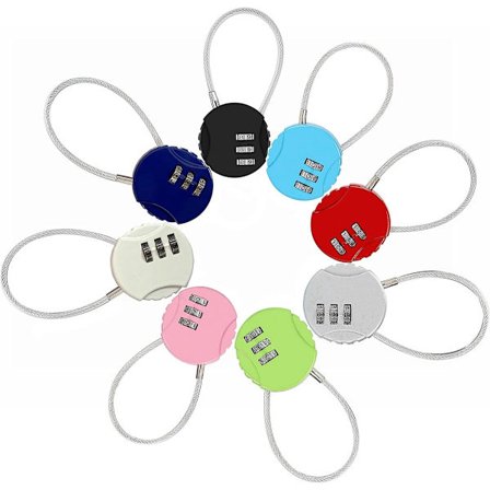 Kombinasjonslåser av 8 3-sifret liten koffertlås med nummerkodelås bagasjelås kombinasjonslås kombinasjonshengelås sikkerhetskombinasjonslås