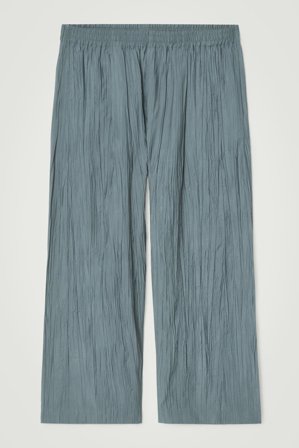COS Homme Pantalon Large Effet Froissé in Bleu