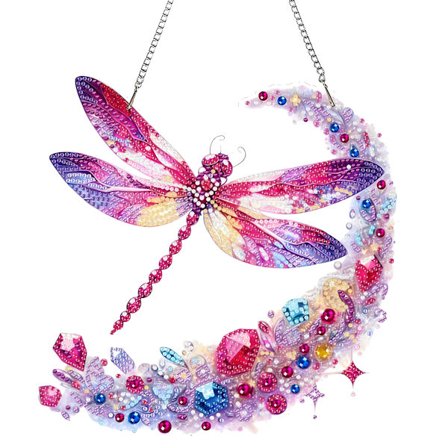 Dragonfly Diamantmaleri Sæt til Voksne, Specialformet DIY Rhinestone Kunst med Premium Akryl Diamanter til Væg Vinduesindretning og